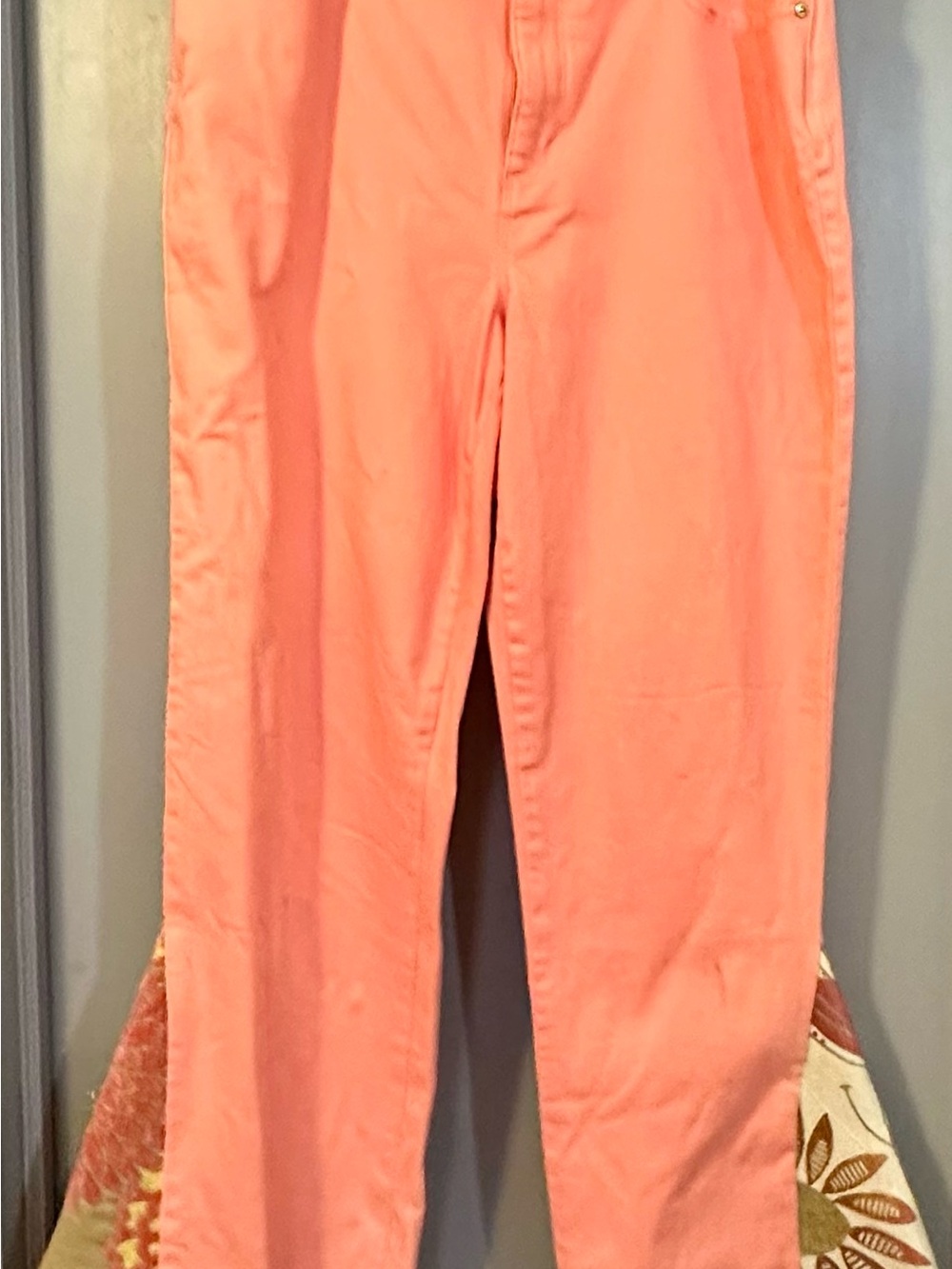 Gloria Vanderbilt Coral-Pink Ankle Jeans